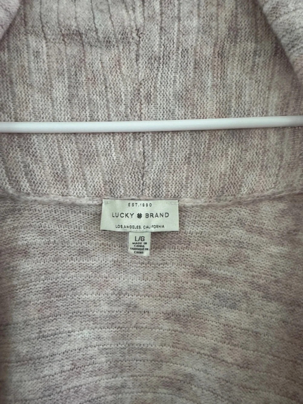 Lucky Brand Open-Front Cardigan in Dusty Rose - Picture 2 of 3